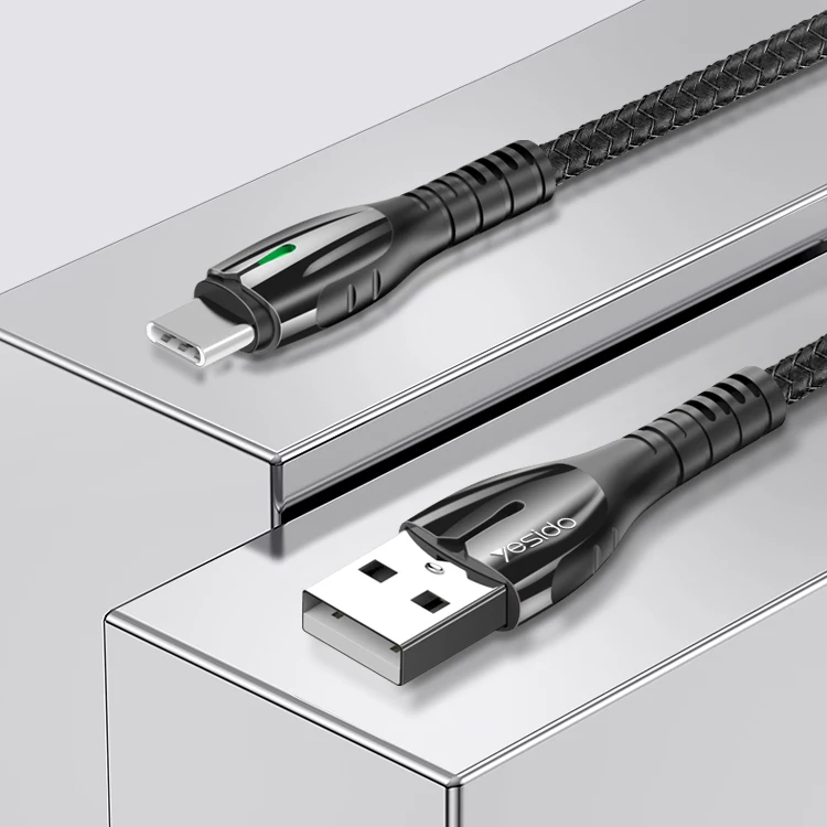 Прямая поставка нейлоновый Плетеный Usb-кабель из цинкового сплава кабель для зарядки и передачи данных Usb-C кабель