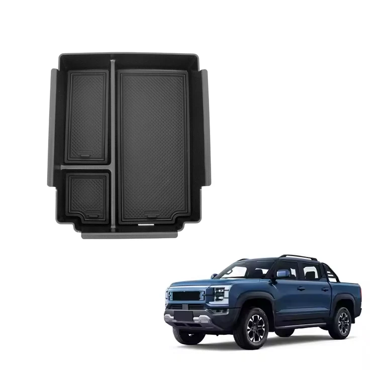 Auto Armrest Storage Box for BYD Shark 6 Accessories ABS Armrest Center Console Organizer Interior Accessory