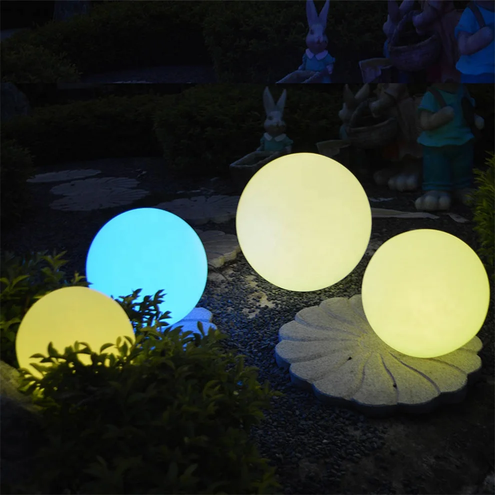 Floating Orb Flashlight 16 Color Changes Party LED Ball Lamp Lighting Round Shape LED Grow Lights Ball LED Solar