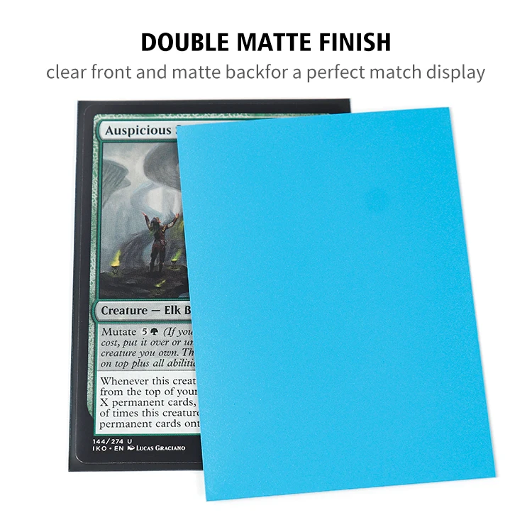 BLS02 1000pcs Black Interior Game Card Sleeves - Double Matte Sky Blue Protection for Trading Cards & Board Games BLS02 1000pcs Black Interior Game Card Sleeves - Double Matte Sky Blue Protection for Trading Cards & Board Games