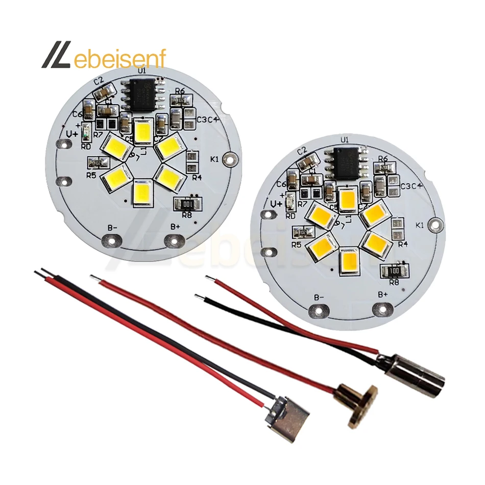 Led Panel 5v 5V 3W LED Light Board with Touch Control | Dimmable Round Aluminum Lamp ...