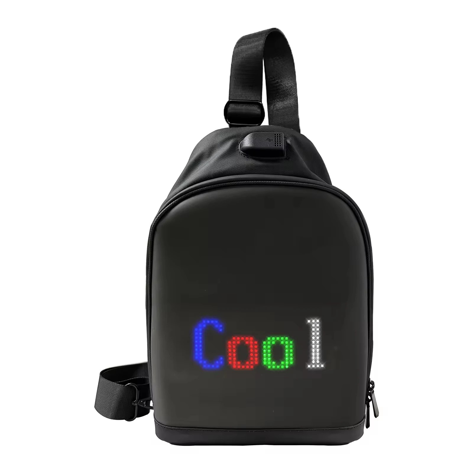 Chinese Manufacture APP DIY Dynamic LED Backpack Hot Sale Chest Sling Bag LED Display Newest Smart Travel Led Bag