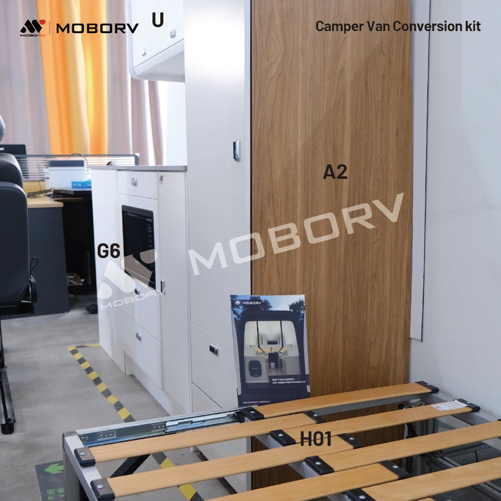 MOBORV Sprinter Crafter MAN IVECO Camper Van Conversion Kit Light Weight Cabinet CE Certified Appliance DYI Flat Pack Kitchen
