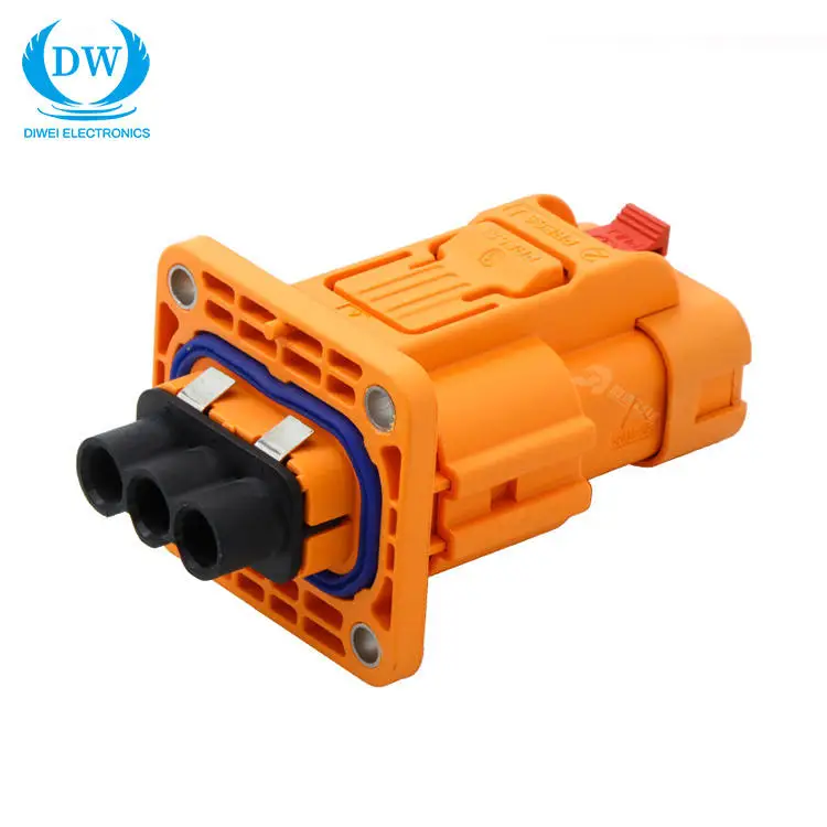 High-Voltage Two-Core Small Current Electric Vehicle Connectors New Energy Male Female Electronic Socket Straight Plug High
