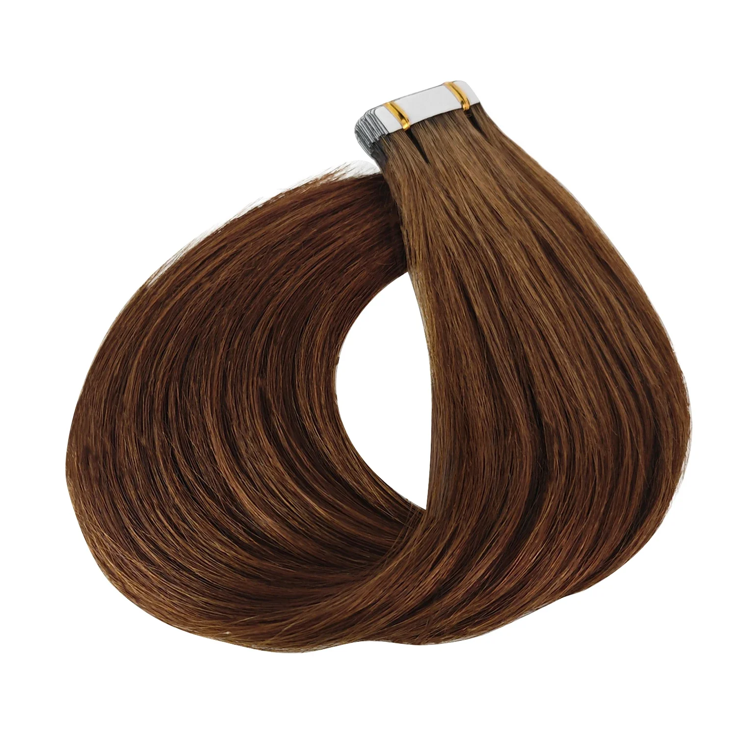 Echthaar-Extensions, 40,6–66 cm, Naturschwarz, Nr. 1, 100 % Remy-Hauttresse, selbstklebend, zum Aufkleben für den Salon, hohe Qualität_voghion.com