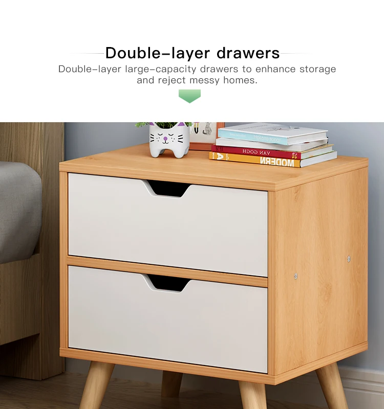 Bedside table simple and modern small apartment solid wood bedside cabinet bedroom storage cabinet
