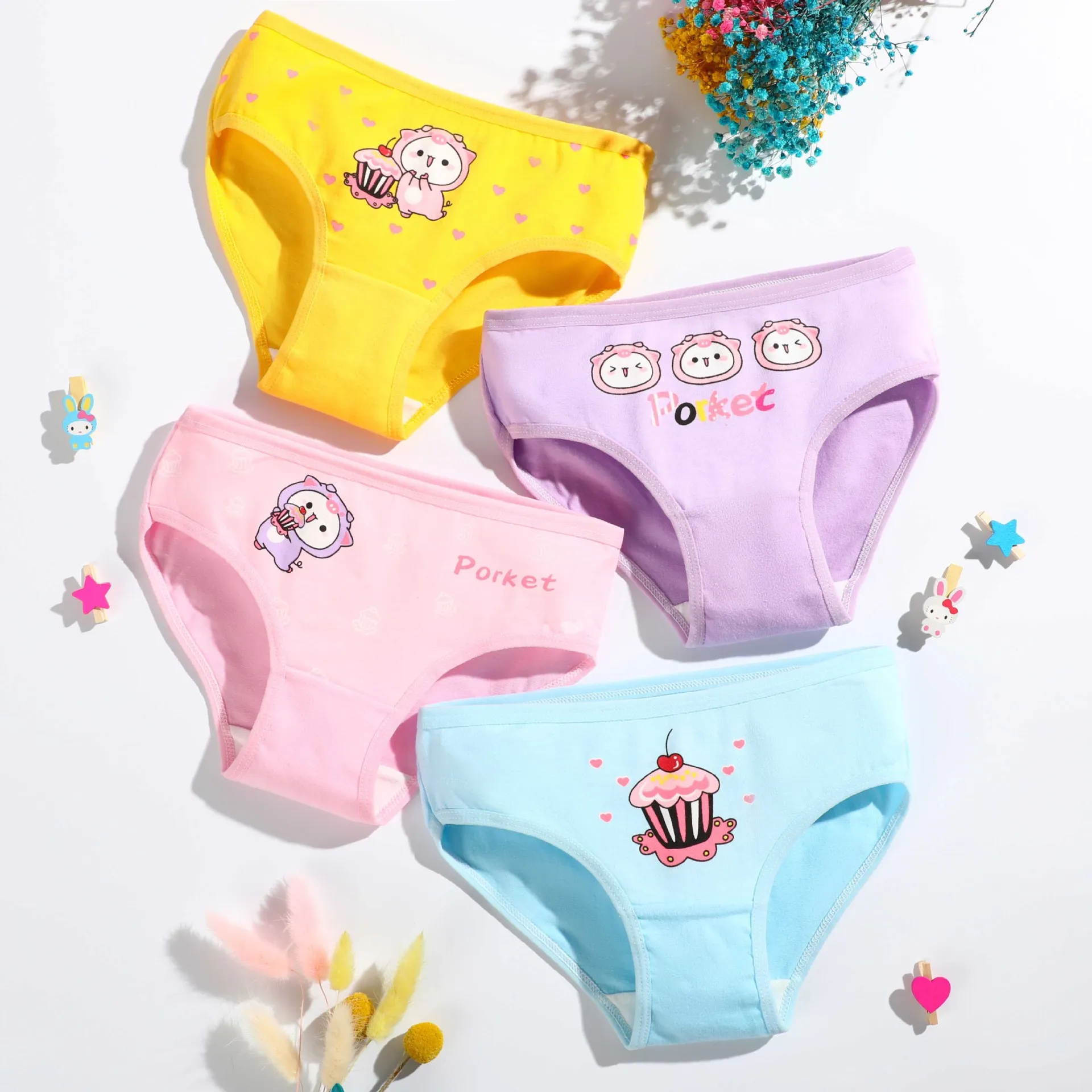 Hahan Baby Soft Cotton Panties Cotton Little Girls Underwear Toddler Briefs, A/Cat/Unicorn, 10 Hahan Baby Soft Cotton Panties Cotton Little Girls Underwear Toddler Briefs, A/Cat/Unicorn, 10