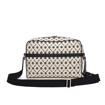 Premium Vintage Minimalist Design Lady Style Messenger Bag Expandable Storage Zip Closure Exclusive Boutique Aligned Pattern