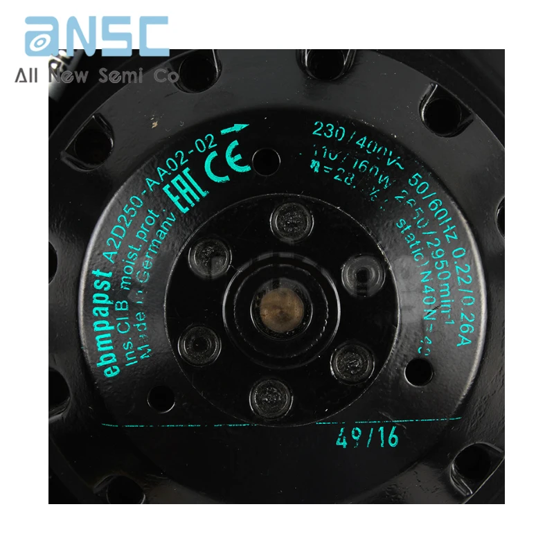 Original Axial flow fan A2D250-AA02-02 380V Inverter UPS power supply motor heat dissipation exhaust fan