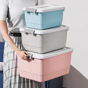 Large Capacity Extra Thick PP Household Storage Box with Modern Design Organiser for Clothes Toys Sundries with Lid