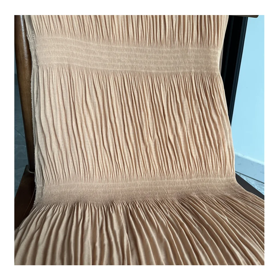 Sunray Pleated Fabric - 100% Polyester Chiffon Woven