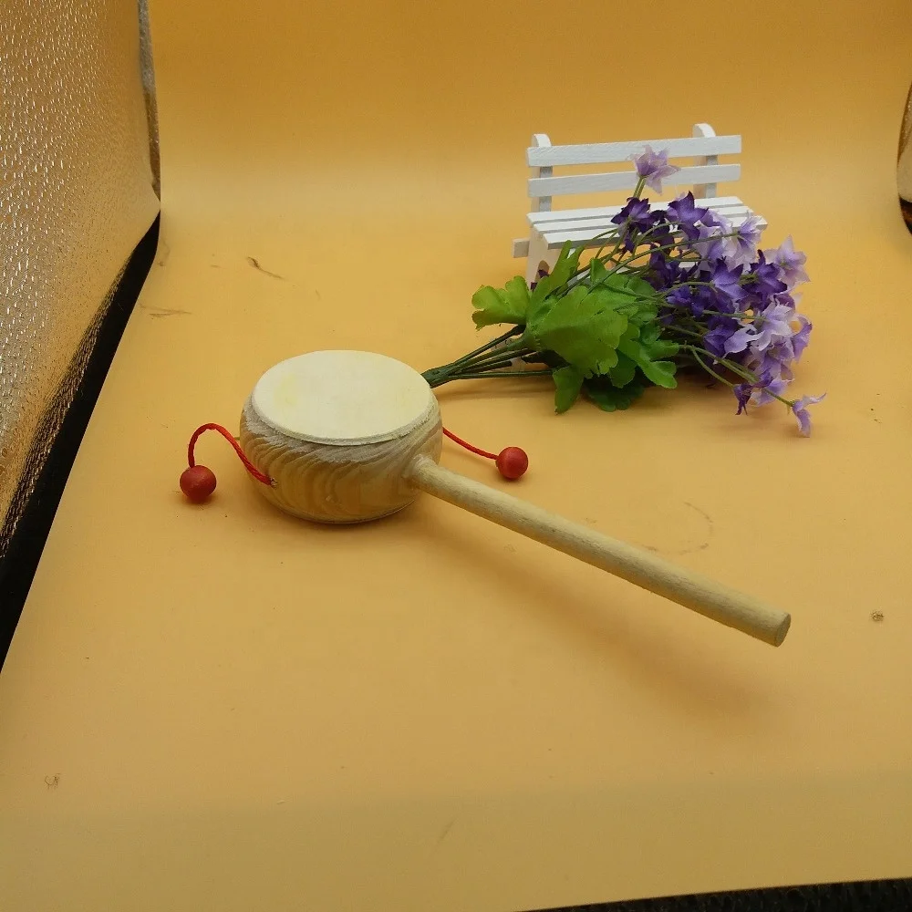 Детские Деревянные игрушки Погремушка барабан для малыша и сувениров