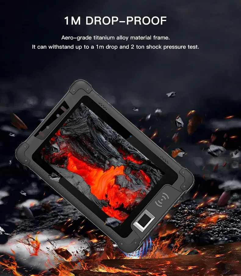 8 Inch Industrial Tablet PC - IP68 Waterproof Rugged Device