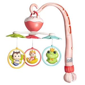 ITTL Infant Baby Gift 0 M+ Toy Mobile Bell Music and Light Plastic Baby Bed Crib