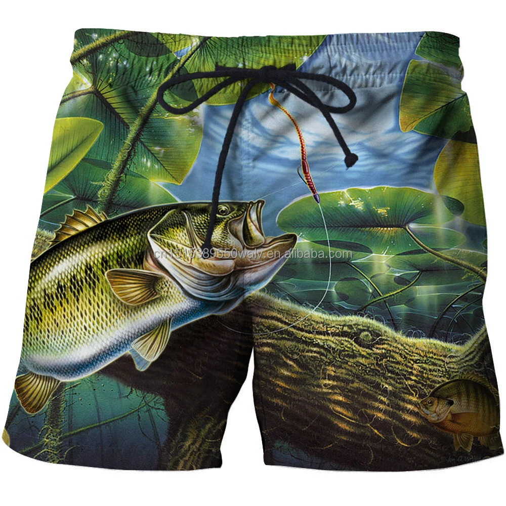 pantaloncini da surf casual sportivi con stampa completa oem pantaloncini da spiaggia ad asciugatura rapida in poliestere pantaloncini da pesca elasticizzati a 4 vie per695_voghion.com