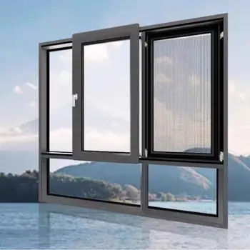 Thermal Break Aluminum Alloy sliding Glass Window with Drift soundproof Sealed Balcony Window Double Glazed Drifting Window