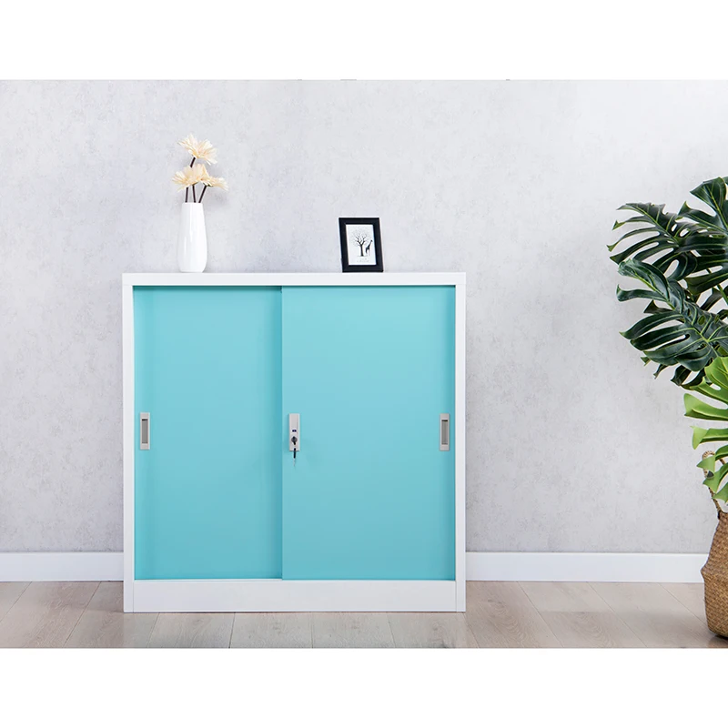 Sliding Door Filing Cabinet Metal Cupboard Office Furniture Modern Oem ...