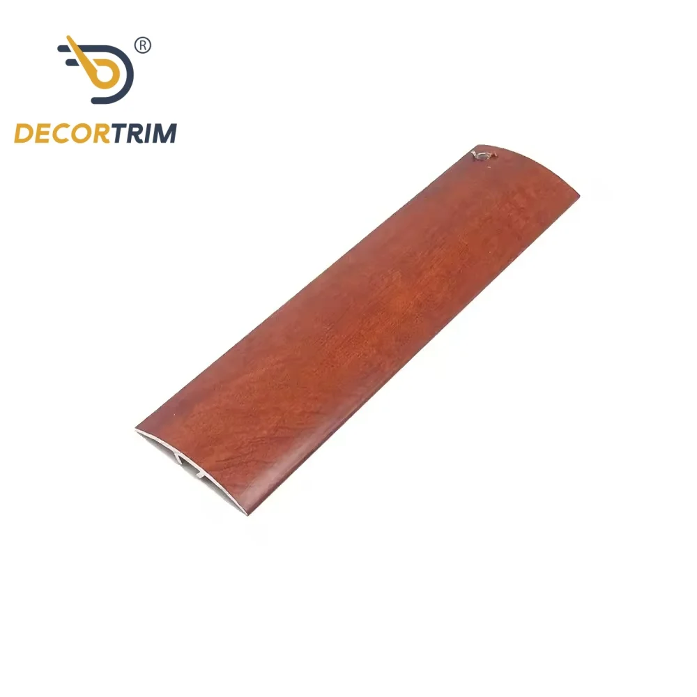 Floor Accessories Wooden Grain Flexible Flat Aluminum Metal Floor Transition Strip Floor Trim