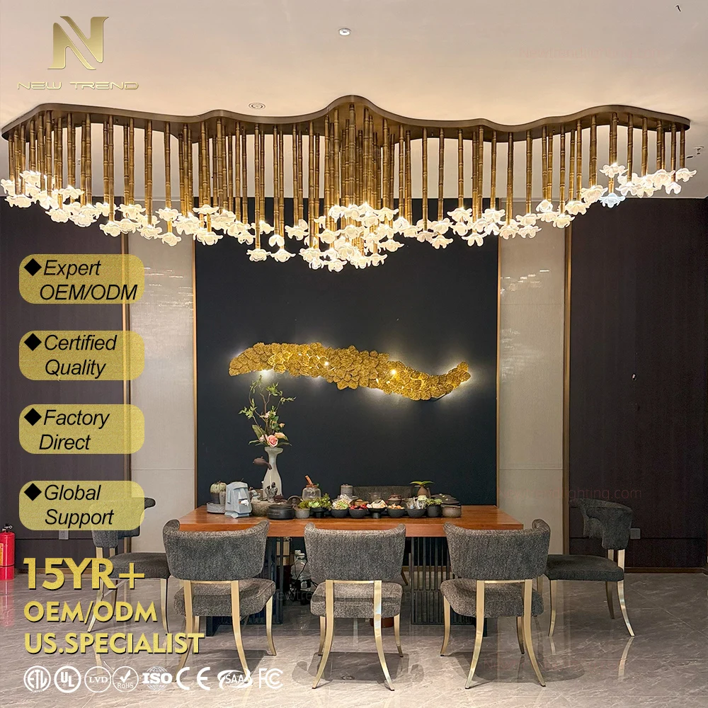 CPL-514 โคมระย้า LED เชิงประติมากรรมแบบทำขึ้นเฉพาะ – การติดตั้งงานศิลปะขนาดใหญ่พิเศษที่ปรับแต่งได้สำหรับล็อบบี้โรงแรมและห้องโถงใหญ่