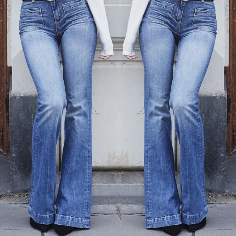 tight bell bottom jeans