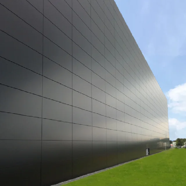 Panneau composé en aluminium noir mat de revêtement de mur de feuille d'Acm pour des façades
