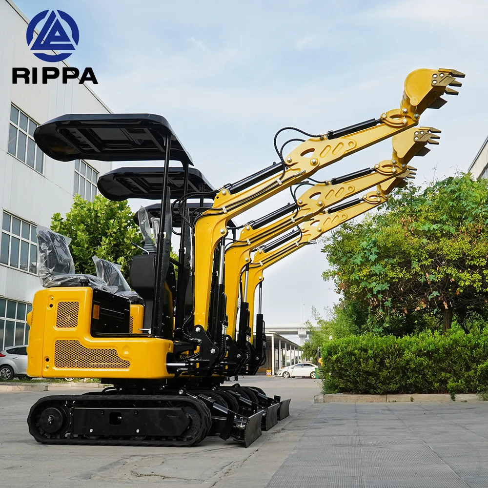 Rippa Mini Excavator CE Epa Engine Micro Excavator Small Digger 1ton Multifunction Mini Excavator for Sale