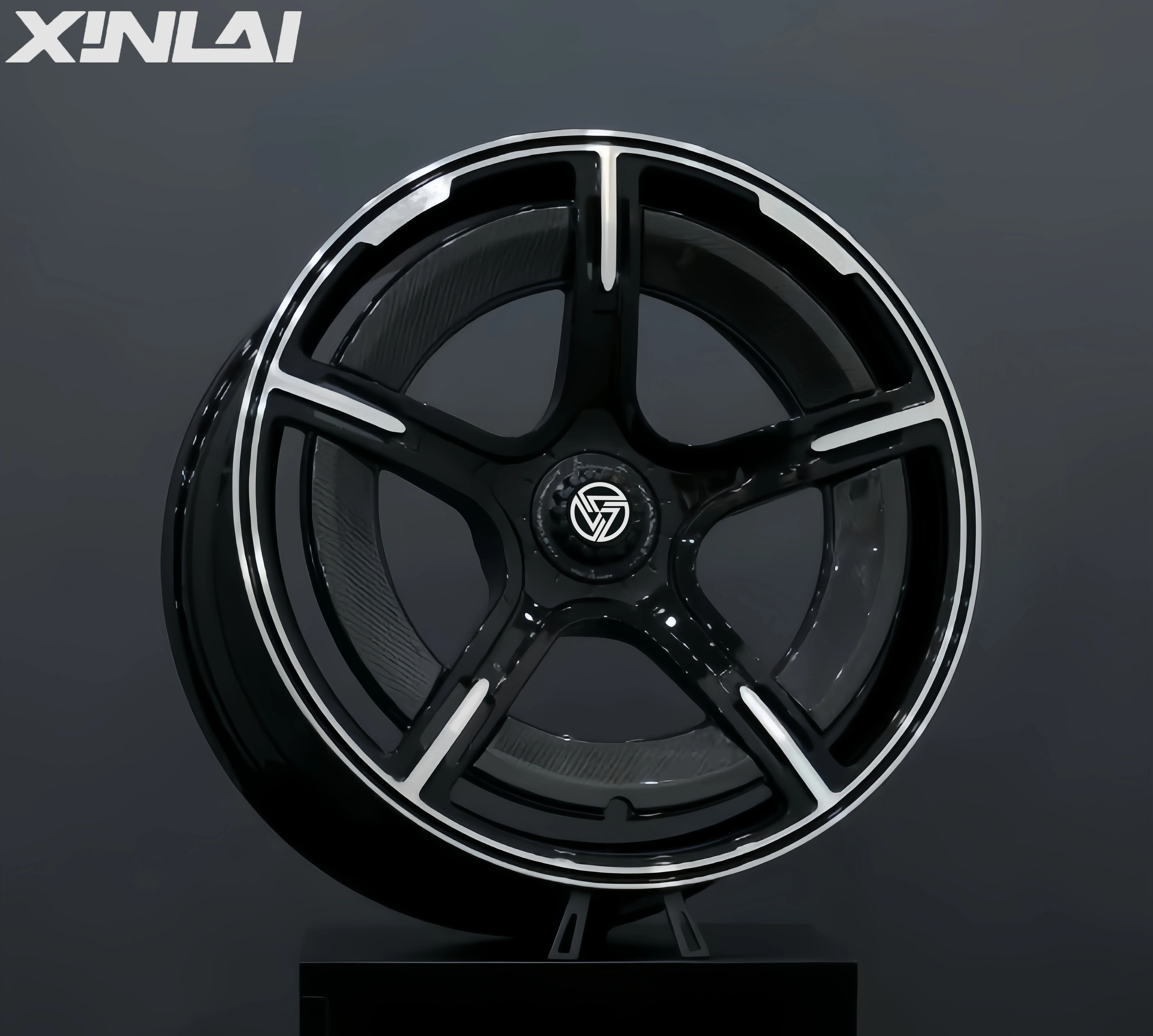 XINLAI Custom Concave Carbon Wrap Aluminum Alloy 6061-T6 5X114.3 5X120 17 18 19 Forged Passenger Car Wheels 25mm 30mm 4 Pieces - Image 1