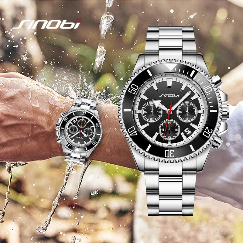 Relojes Sinobi de alta calidad para hombre, cronometraje de
