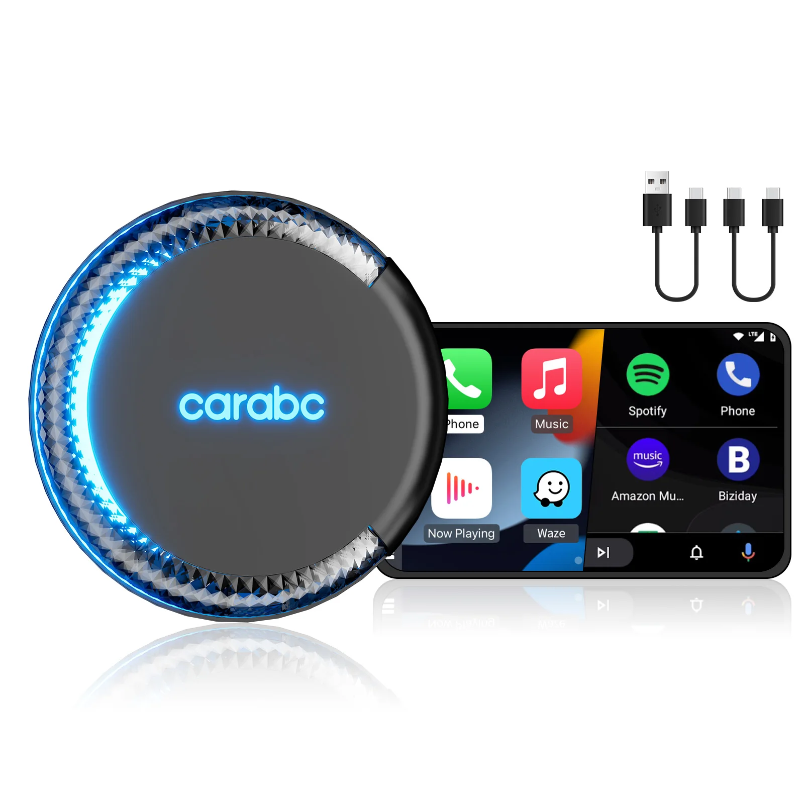 Carabc 2023 Smart Ai Box Android Auto Wireless Carplay For Oem Wired Car  Toyota Porsche Audi Volvo Lexus Mercedes-benz - Buy Wireless Carplay Ai Box 