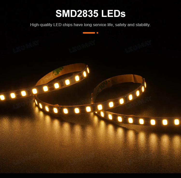 Factory Direct Sales Home Decor LED Light Tape SMD2835 12V 5mm IP20 Flexible LED Light Strip details