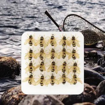20pcs Silicone Simulation Bee Trout Fly Fishing Lure Hook 40g Bionic Bait Soft Tackle Artificial Insect Ocean Boat Fishing Carp – Soft Lure – view 2