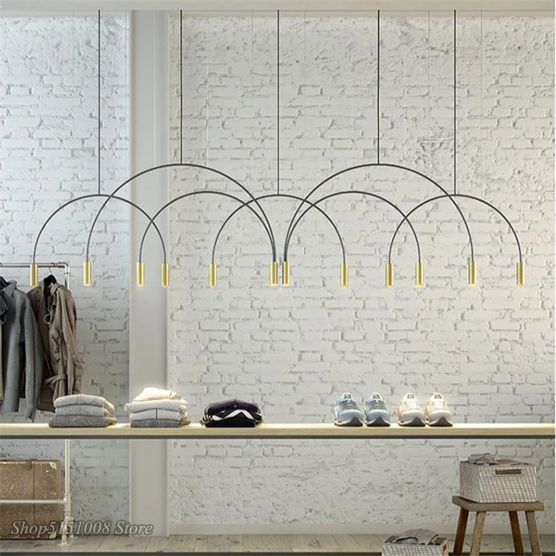 Postmodern Spot Chandelier Lighting Designer Arch Hanging Lamps  Luminaire Restaurant Living Room Bedroom Lamp Lighting Fixtures