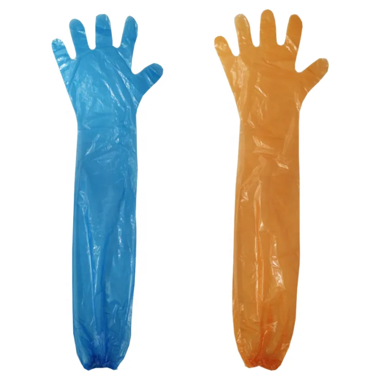 Long Arm Disposable Gauntlet Gloves 50pcs/Thickened Veterinary