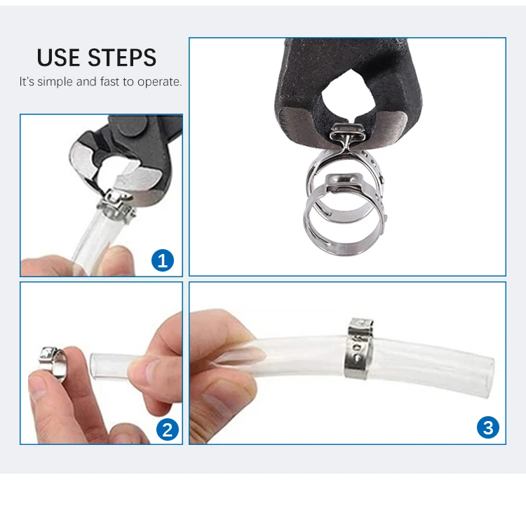 Pex Clamp Ss304 Oetike Adjustable Single Ear Hose Clamp For Pex Tube