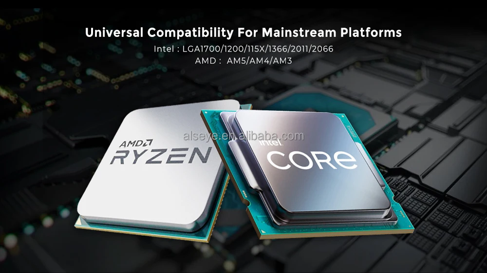 Fdb Bearing Alseye Factory Price Cpu Cooler N600 Double Fan Twin Tower