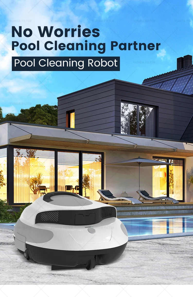 Cordless Pool Cleaner Automatic Robotic Pool Cleaner With 5000mah