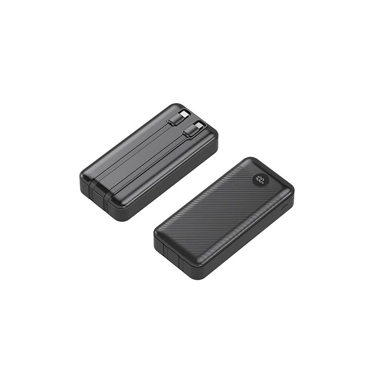 UUTEK PB190 Fast 22.5w Built-in Cable Power Banks 20000mAh Led Digital Display Portable Charger for iPhone Android Smartphones