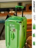 Green 5 Wheels Lightweight Luggage