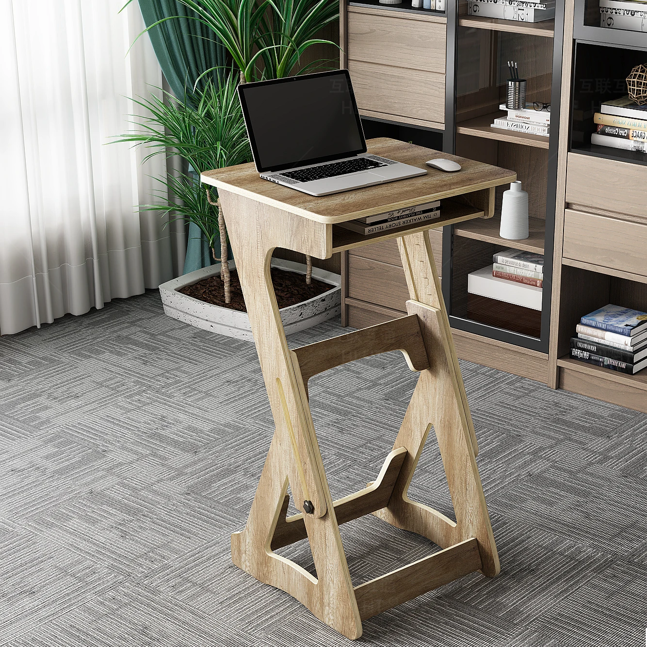 Wooden Movable Laptop Table Simple Design Wood Desktop Height Adjustable Bed Sofa Side Computer Notebook Laptop Desk Table