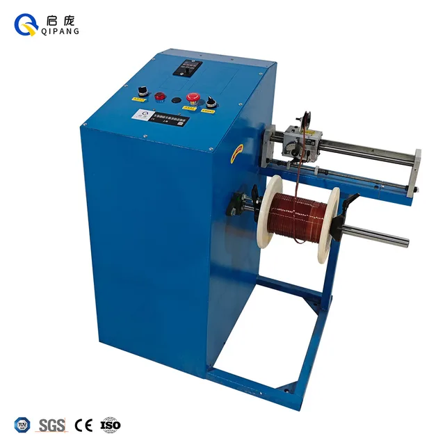 QIPANG Cable Winder Machine 0.8-20mm Steel Wire Rewinding Spool Take-up Machine for Copper Aluminium Wire 400mm Spool Winding