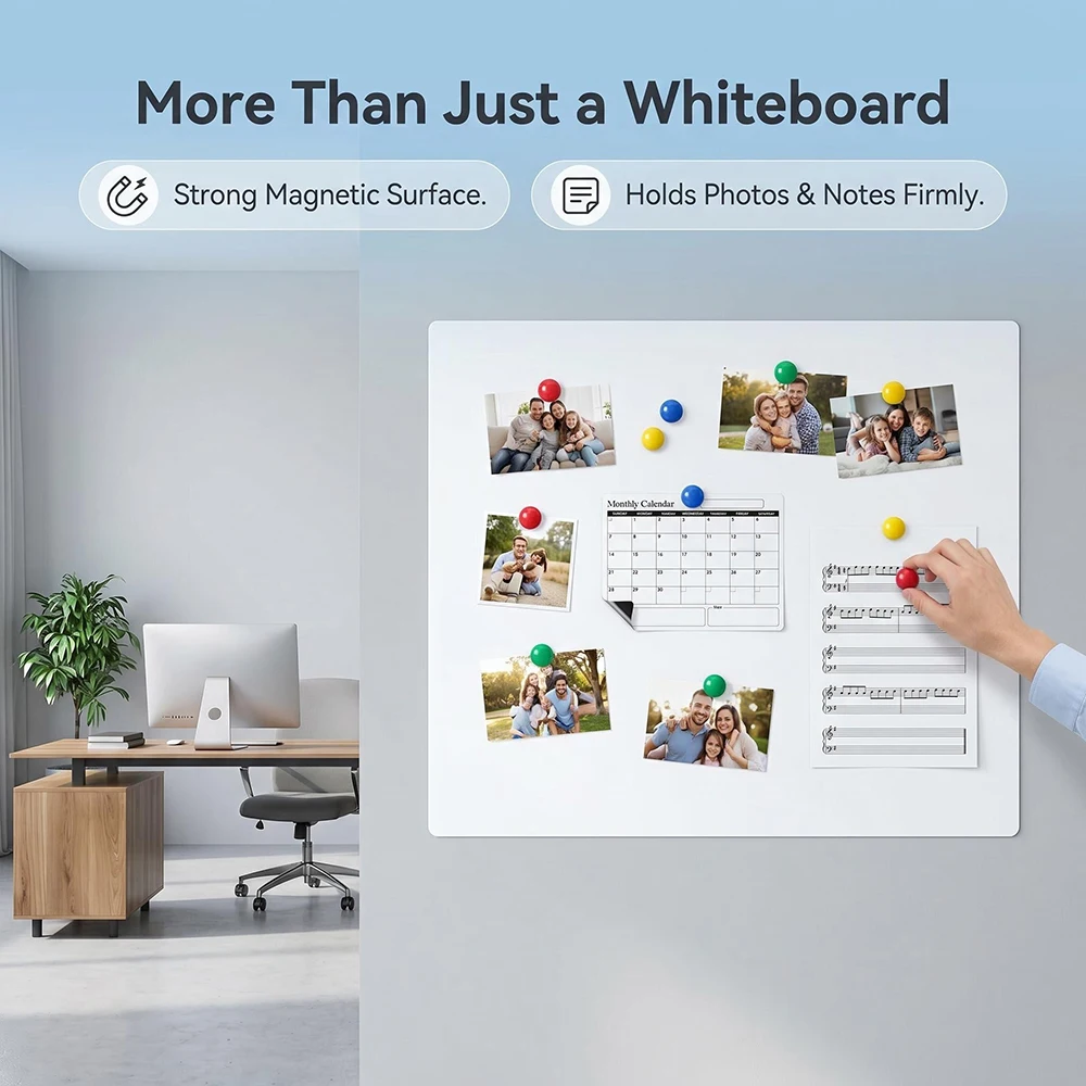Custom peel and stick whiteboard wall sticker installation