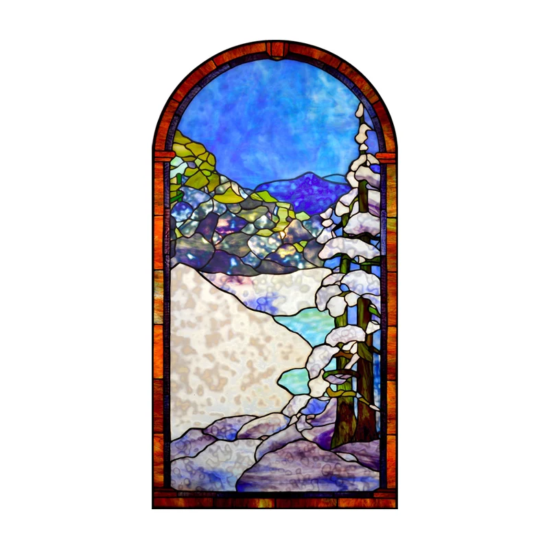 ZF Customized tiffany Stained Glass Window Hanging Stained Glass Window Prices Stained Glass Panel for Window and Door Decor