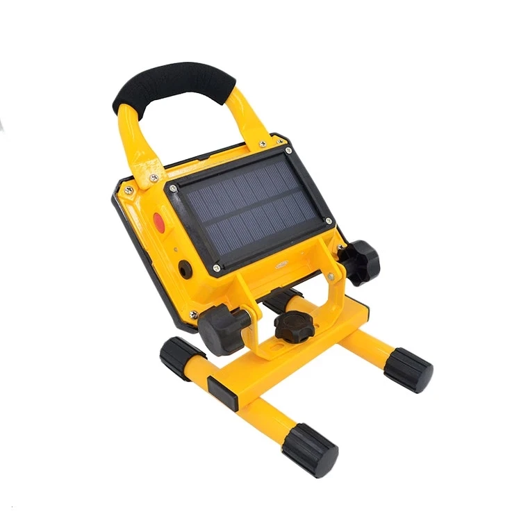 Прямая продажа с фабрики, 10 Вт, портативный Перезаряжаемый Небьющийся Автомобильный светодиодный напольный светильник на солнечной батарее для рабочего магазина и прожекторного освещения