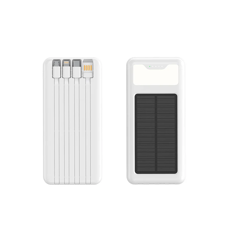 Portable Solar Power Bank with Flashlight Torch 10000mAh 20000mAh Solar Charger for Outdoor