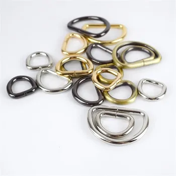 High Quality Hand Bag Purse Strap Metal D Ring Buckle Clasp DIY Metal Iron D Ring for Bags Handbags