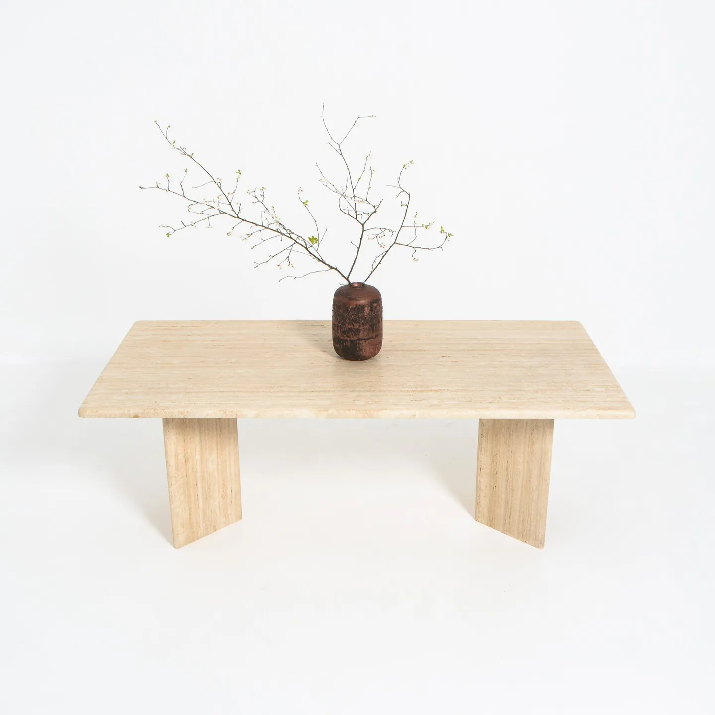 YDSTONE Modern Minimalist Nordic Dining Table Travertine Top for Restaurant Home Marble Countertops Vanity Tops Table Tops