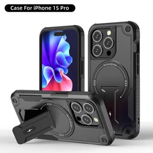 Cell Phone Cases Luxury For Iphone 15 Two Way Stand 5 Colors In Stock For Iphone Phone Case With Magnetic Invisible Stand
