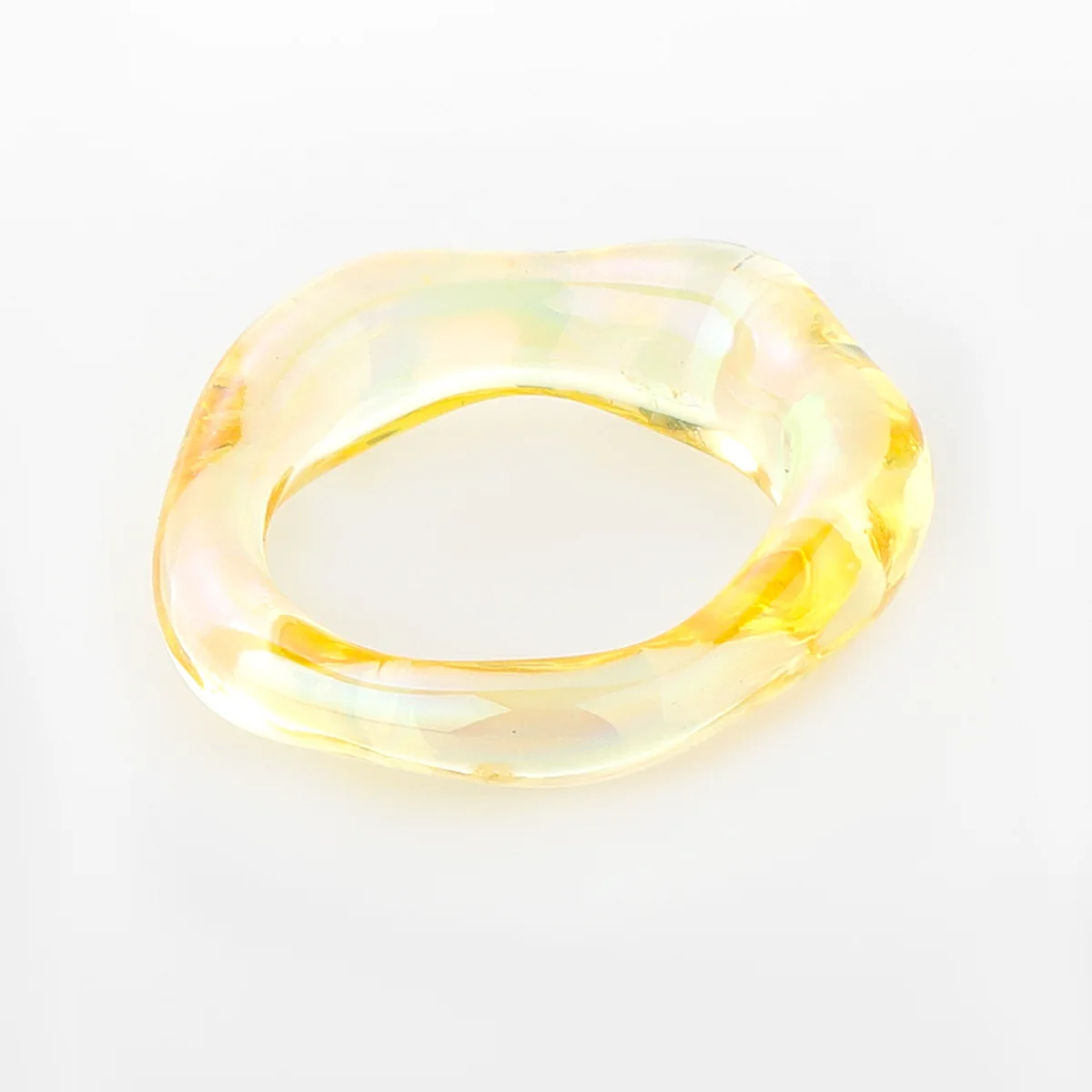 Summer Cute Colorful Multi Color Acrylic Resin Ring Girls Women's Fashion Plastic Ring Jewelry