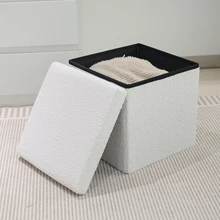 2025 New Teddy Cube Storage Ottoman Box & Folding Storage Stool