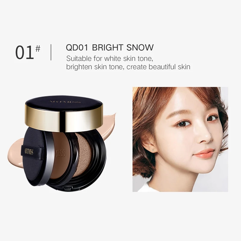 Cushion Compact Natural Waterproof Coverage BB Cream Foundation Private Label Air Cushion Foundation